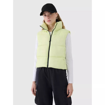 Cropped down vest with synthetic filling for women 4F 4FWSS25TVJAF182-45S