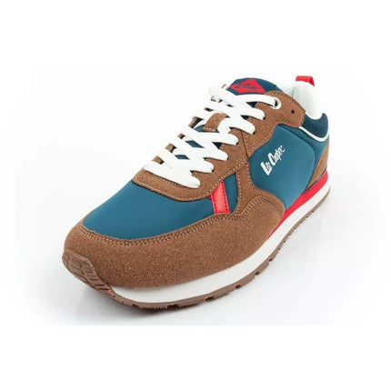 Lee Cooper men's sneakers, fashionable, comfortable, durable, navy blue, brown
