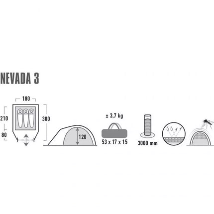 High Peak Nevada 3 palapinė 10203