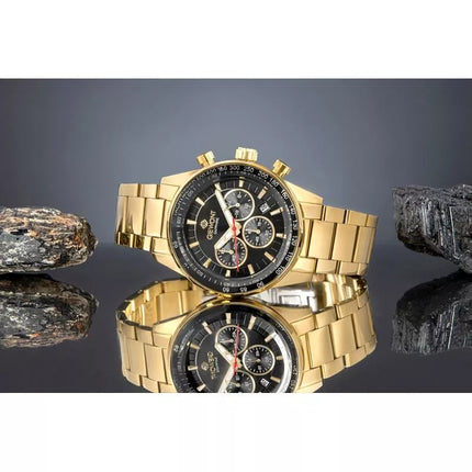 Men's Watch Giewont Chronograph Sapphire Gold Black GW9140-B4
