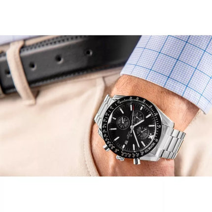 Men's Watch Giewont Chronograph Sapphire Silver Black GW8720-B2