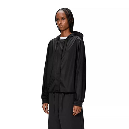 Rains Women's Rain Jacket STRING W JACKET W3 18040 84 BLACK GRAIN
