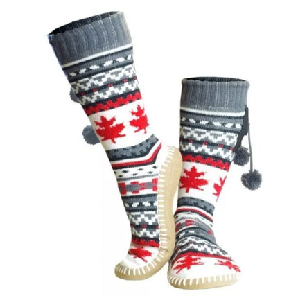 GLOVII HEATED POWER BANK SLIPPERS UNI SIZE (36-43), NORWEGIAN PATTERN, BATTERIES AND CHARGING CABLE INCLUDED, GOBM