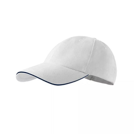 Unisex Sandwich kepuraitė, 6 skydelių (balta)