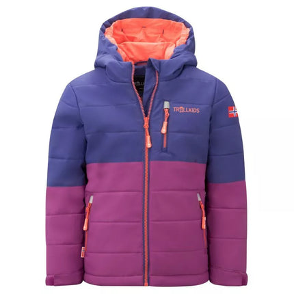 Trollkids Kids Hemsedal Snow Jacket XT insulated waterproof purple winter jacket (513-154)