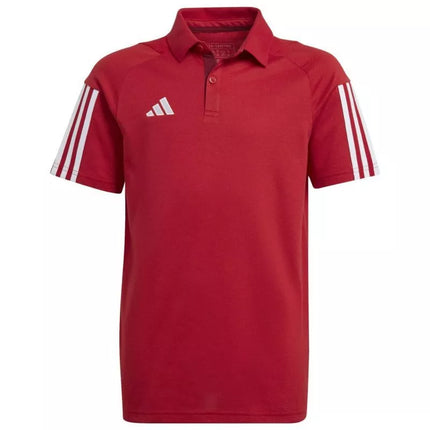 adidas Tiro 23 Competition Cotton Polo T-shirt for kids red HI4715