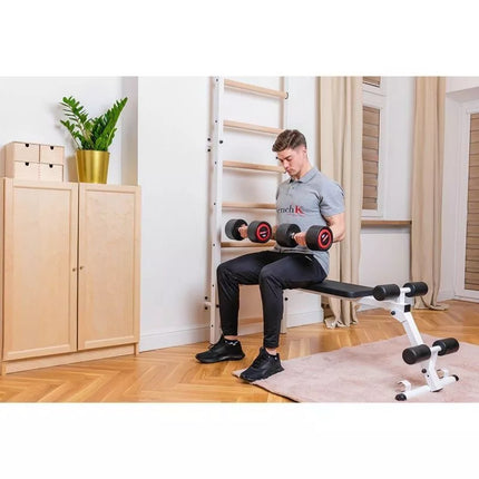 GYMNASTIC LADDER WITH A HAND BAR AND A BENCH FOR EXERCISES BENCHK 723W