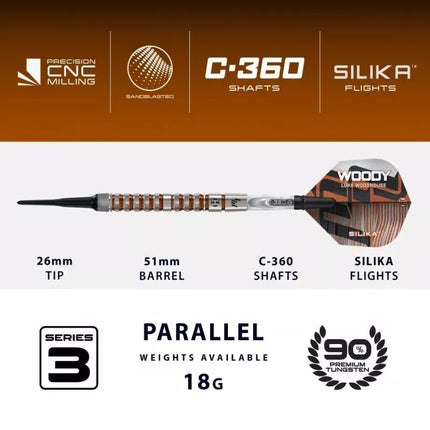 Harrows LUKE WOODHOUSE SERIES 3 darts 90% softip