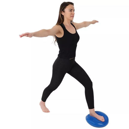 Jutimo-motorinė disko pagalvėlė su pompa 33 cm rožinė ENERO FIT