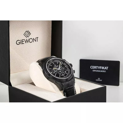 Vyriškas laikrodis Giewont Chronograph Safyrinis Juodas GW7650-A4