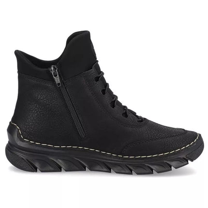 Women's insulated black ankle boots Rieker 55069-00