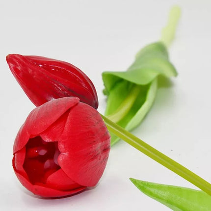 BOUQUET OF 5 RED TULIPS 39 CM LIKE LIFE SPRING DECORATION