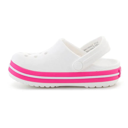 CROCS CROCBAND KIDS CLOG T WHITE/PINK CRUSH 207005-6WU