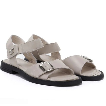 Vinceza 26-62303 smėlio spalvos odinės moteriškos basutės