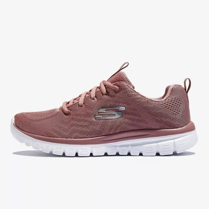 Skechers Graceful Get Connected rožiniai moteriški sportbačiai (12615-MVE)
