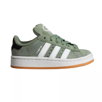 Adidas Campus 00s Sidabriškai žalia/Debesų balta vaikiški sportiniai bateliai - JP5509
