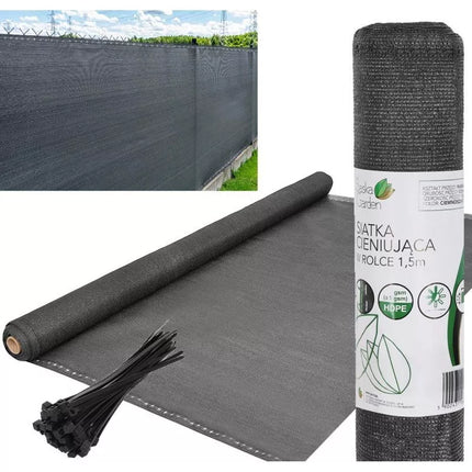 Šešėlinis tinklas 140g/m² 1.5x25m tamsiai pilkas
