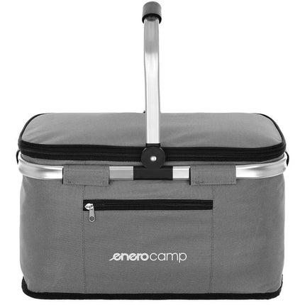 FOLDABLE THERMAL TOURIST BASKET 24L GREY ENERO CAMP
