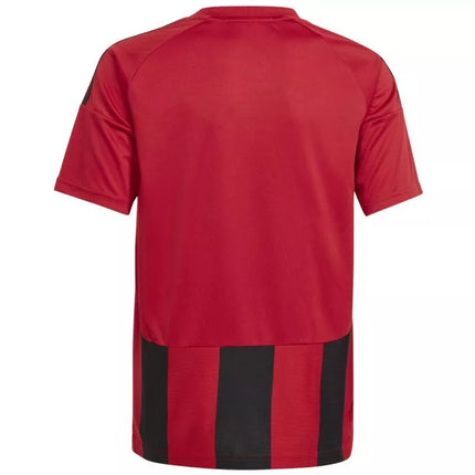 adidas Striped 24 vaikiški marškinėliai, raudoni ir juodi IW2131