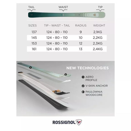 ROSSIGNOL ESCAPER W 80 Open turizmo slidės