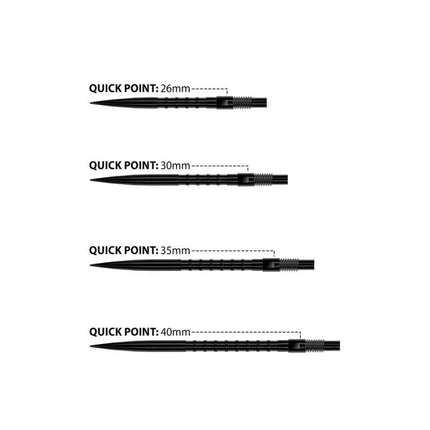 Harrows QUICK POINT sharp steel tips - HM GRIP black