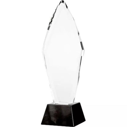 Graviruotas stiklinis trofėjus, 31 cm