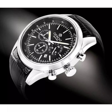 Men's Watch Giewont Chronograph Sapphire Silver Black GW7650-A2