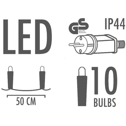 GARDEN PARTY LIGHT 10LED EDISON