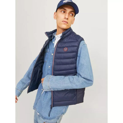 Jack & Jones JJEMULTI BODYWARMER COLLAR NOOS 12258457 NAVY BLAZER/TRUE RED