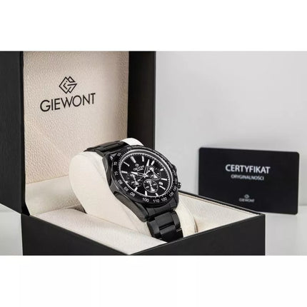 Men's Watch Giewont Chronograph Sapphire Black GW9580-B2