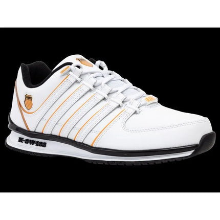 K-swiss RINZLER balti/oranžinės aguonų spalvos/juodi kedai (01235-185-M)