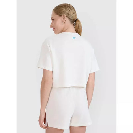 Women's crop top t-shirt 4F 4FWSS25TTSHF1977-11S