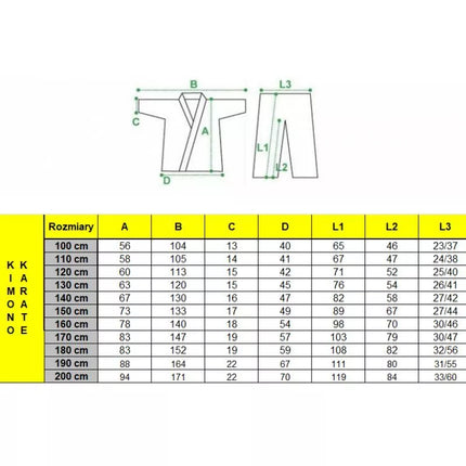 MASTERS karate kimono 8 uncijos - 100 cm NAUJAS