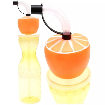 Sportinis butelis su šiaudeliu 500 ml geltonas EXCELLENT HOUSEWARE