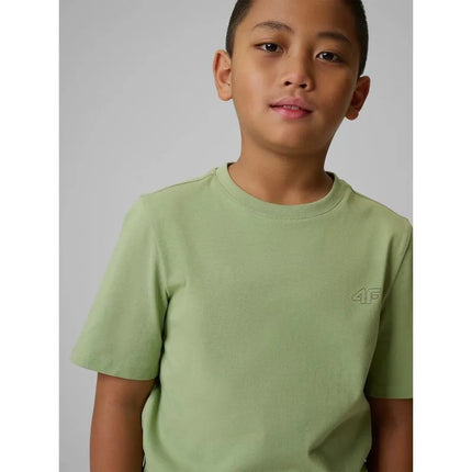 Boy's regular plain T-shirt 4F 4FJRSS26TTSHM3598-47S