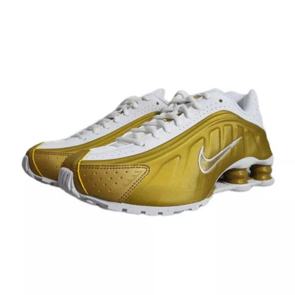 Nike Shox R4 Metalinis auksas Balta (GS) sportbačiai - CW2626-700
