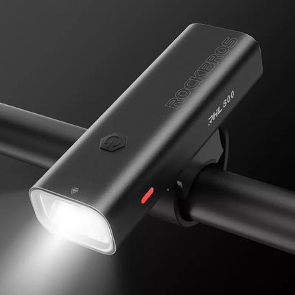 Rockbros 24710012001 priekinis dviračio žibintas 800 lm + USB-C - USB-A laidas - juodas