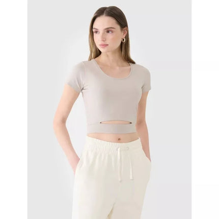 Moteriški vienspalviai crop top marškinėliai 4F 4FRSS25TTSHF2695-83S