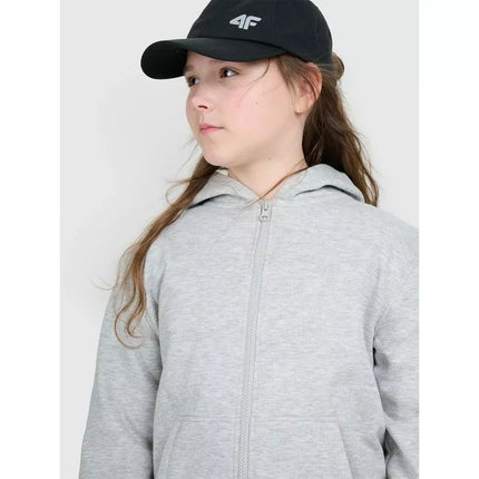 Girls' sweatshirt with a hood, 4F 4FJWMM00TSWSF1861-25M