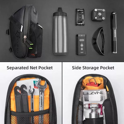 Rockbros C7-1 waterproof bicycle bag with saddle mounting 1.5l - black