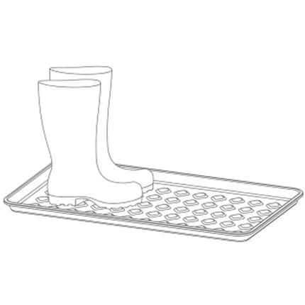 DRAINER SHOE RACK DRY PAD BLACK PROSPERPLAST