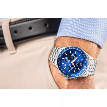 Men's Watch Giewont Chronograph Sapphire Silver Blue GW3520-B3
