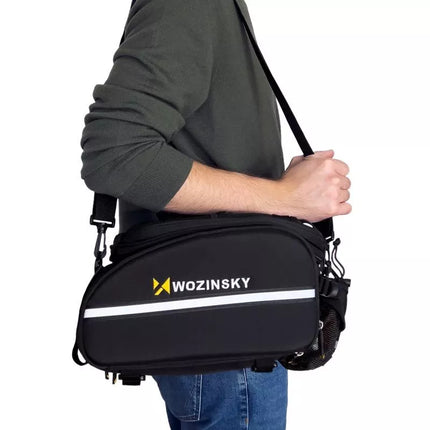Wozinsky large bike rack bag 35l + rain cover black (WBB19BK)