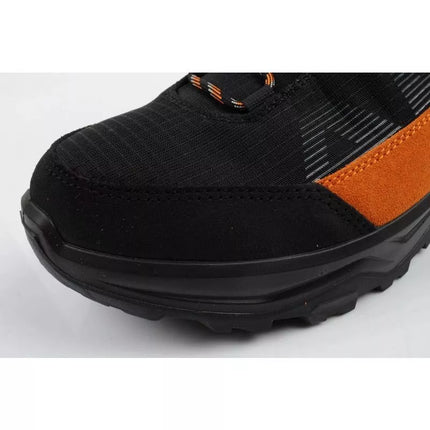 Aku Adapta vyriški trekingo sportiniai batai Gore-Tex odiniai juodi oranžiniai