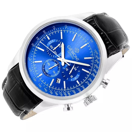 Vyriškas laikrodis Giewont Chronograph Safyro Sidabrinis Mėlynas GW7650-A3