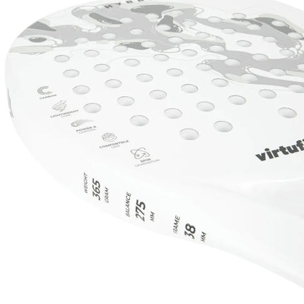 VIRTUFIT HYBRID PADEL RACKET - WHITE-GRAY