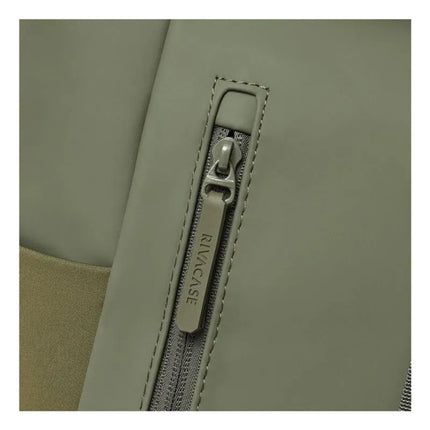 Rivacase Eden Backpack Travel Backpack Olive Waxed Leather (Pull Up), Polyester, Recycled Polyethylene Terephthalate (rPET)
