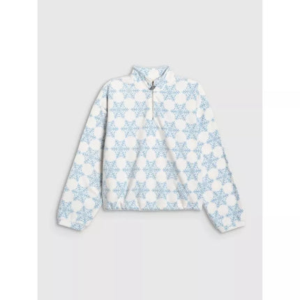 Šiltas "oversize" "fleece" su spauda mergaitėms 4F 4FJRAW25TFLEF440-90A
