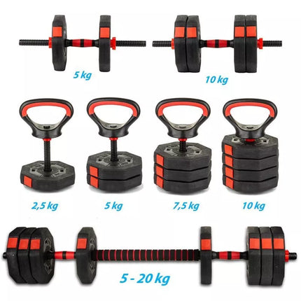 COMPOSITE Dumbbell KETTLEBELL 4IN1 20KG ENERO FIT