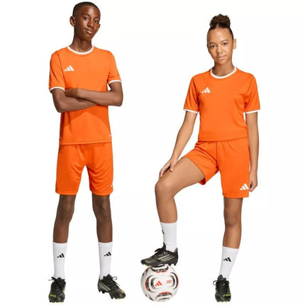 Adidas Entrada 26 children's shorts orange JZ6529